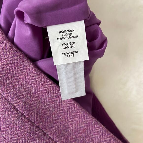 J. Crew Wool Purple No. 2 Pencil Skirt Size 4 - Picture 4 of 5